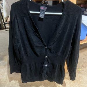 Torrid 3/4 black sweater